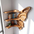 Butterfly Live Edge Floating Shelf