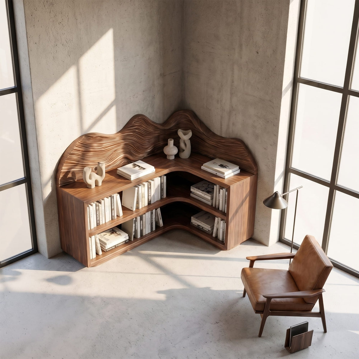 Contemporary Bookcase Floating Shelf