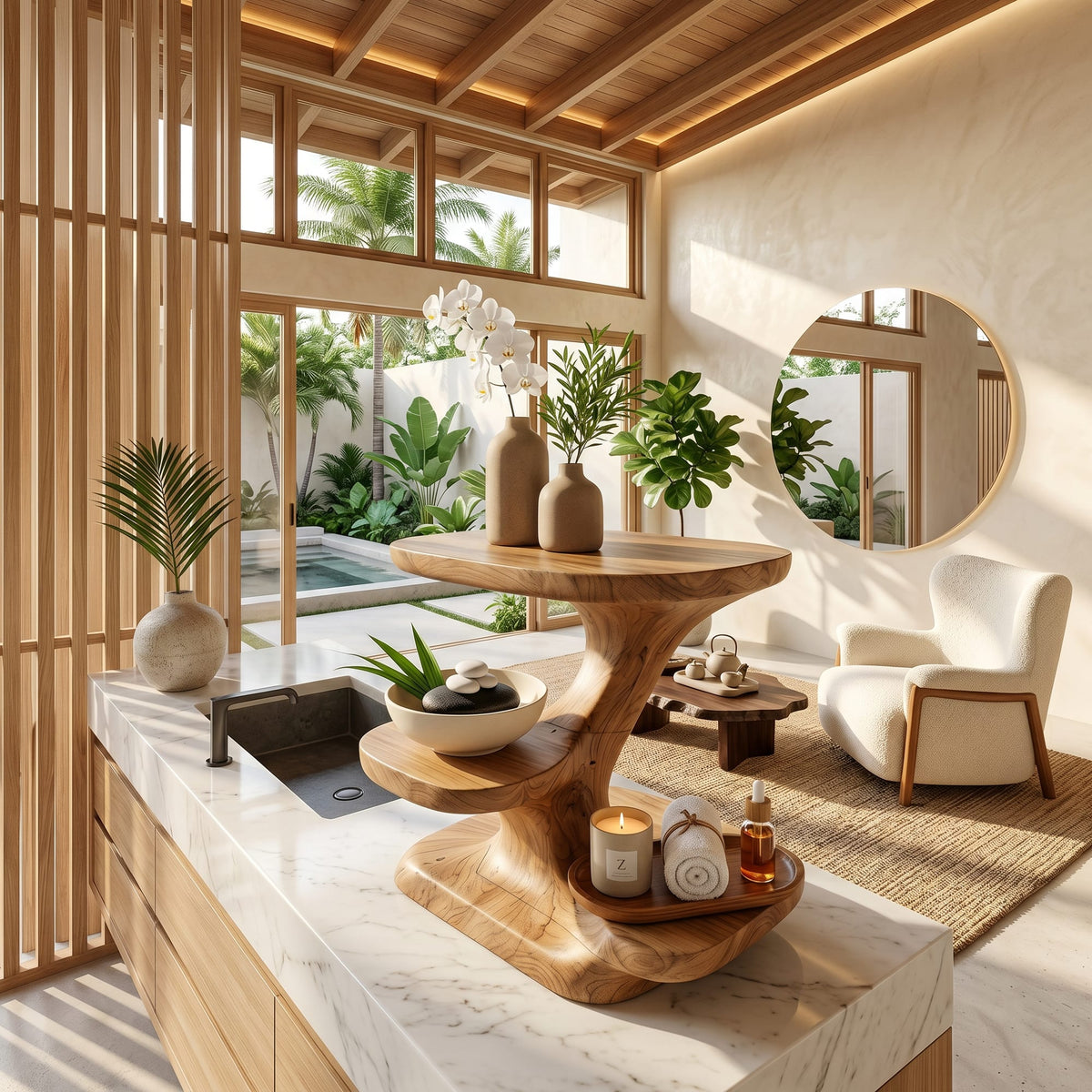 Organic Tiered Vanity