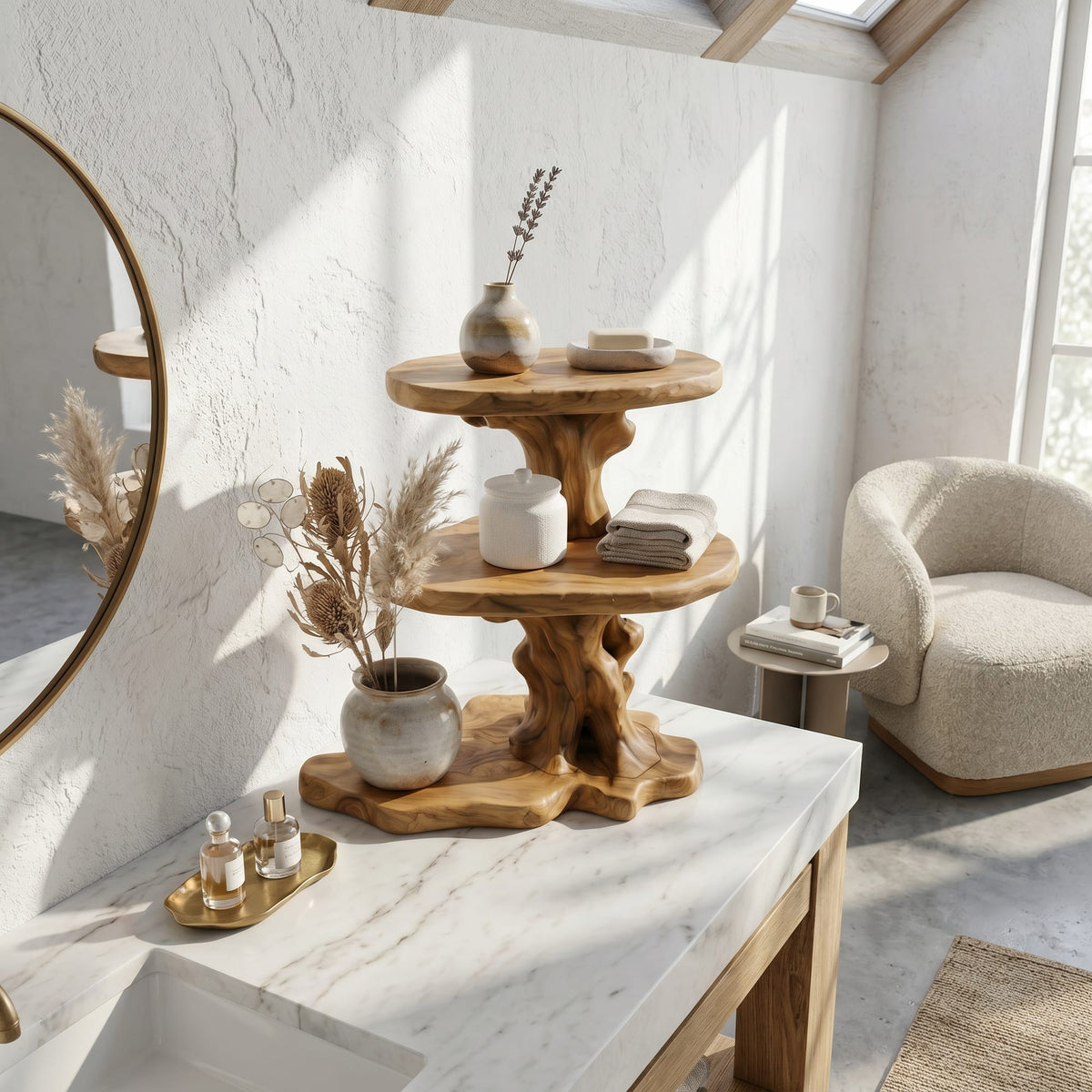 Bathroom Tiered Vanity