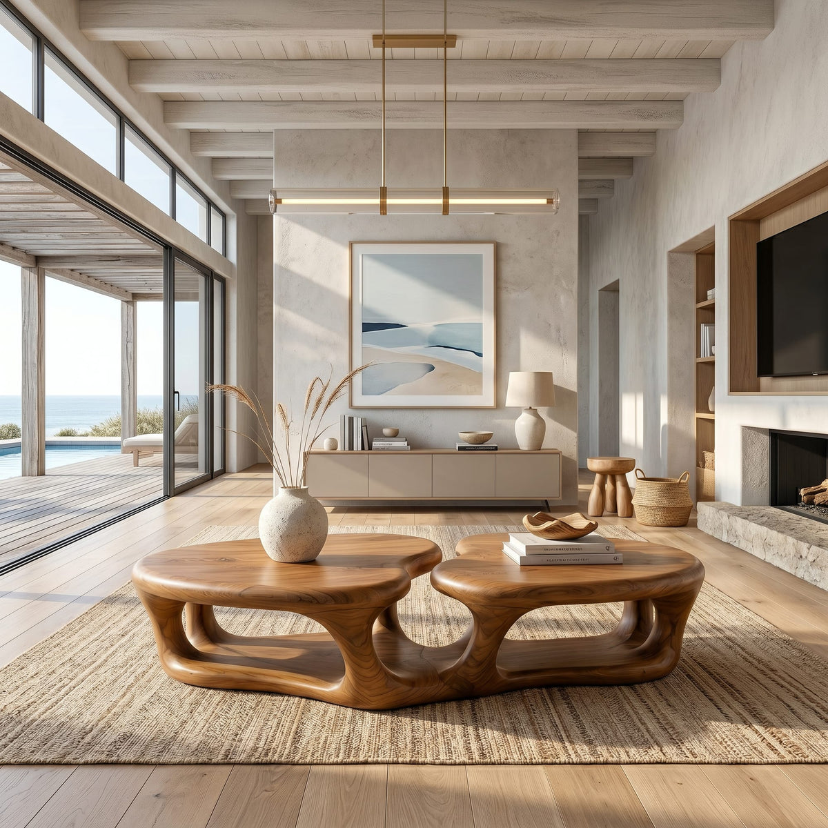 Sculptural Structure Coffee Table