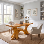 Modern Executive Desk with Sculptural Tree Root Base, solid wood, built to order, view 3