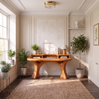 Minimalist Working Desk with Clean Frame and Grain Surface, solid wood, built to order, view 7