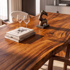 Contemporary Dining Table with Freeform Top, solid wood, built to order