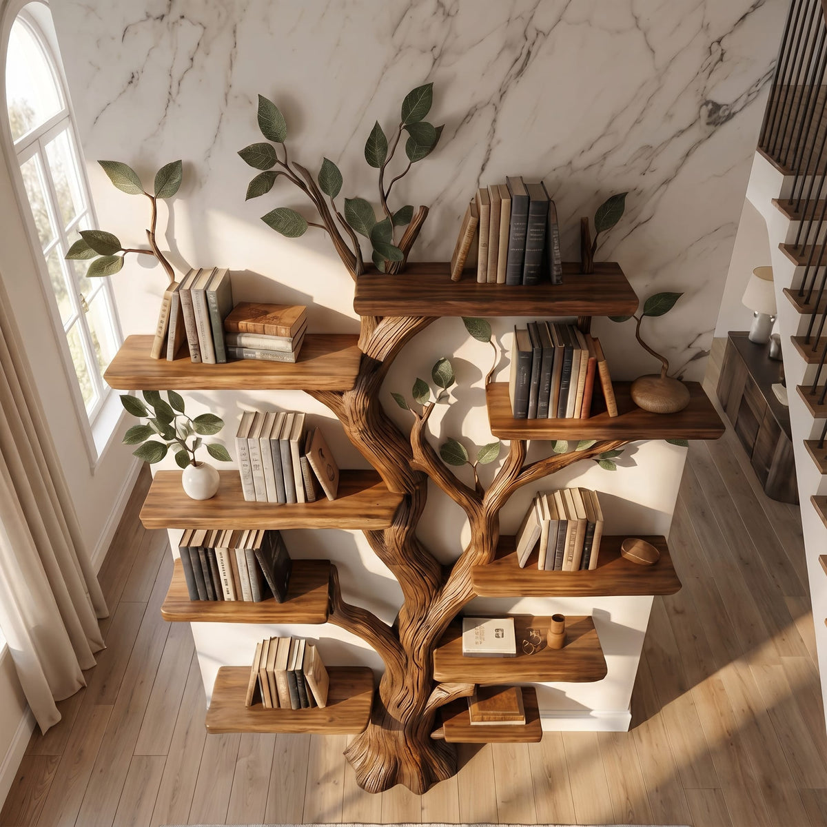 Solid Study Tree Bookshelf