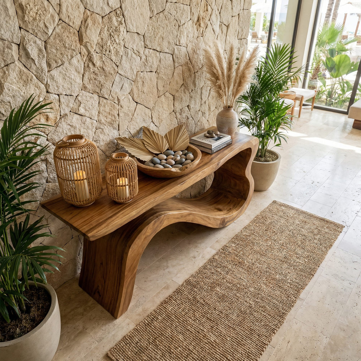Soft Curved Console Table