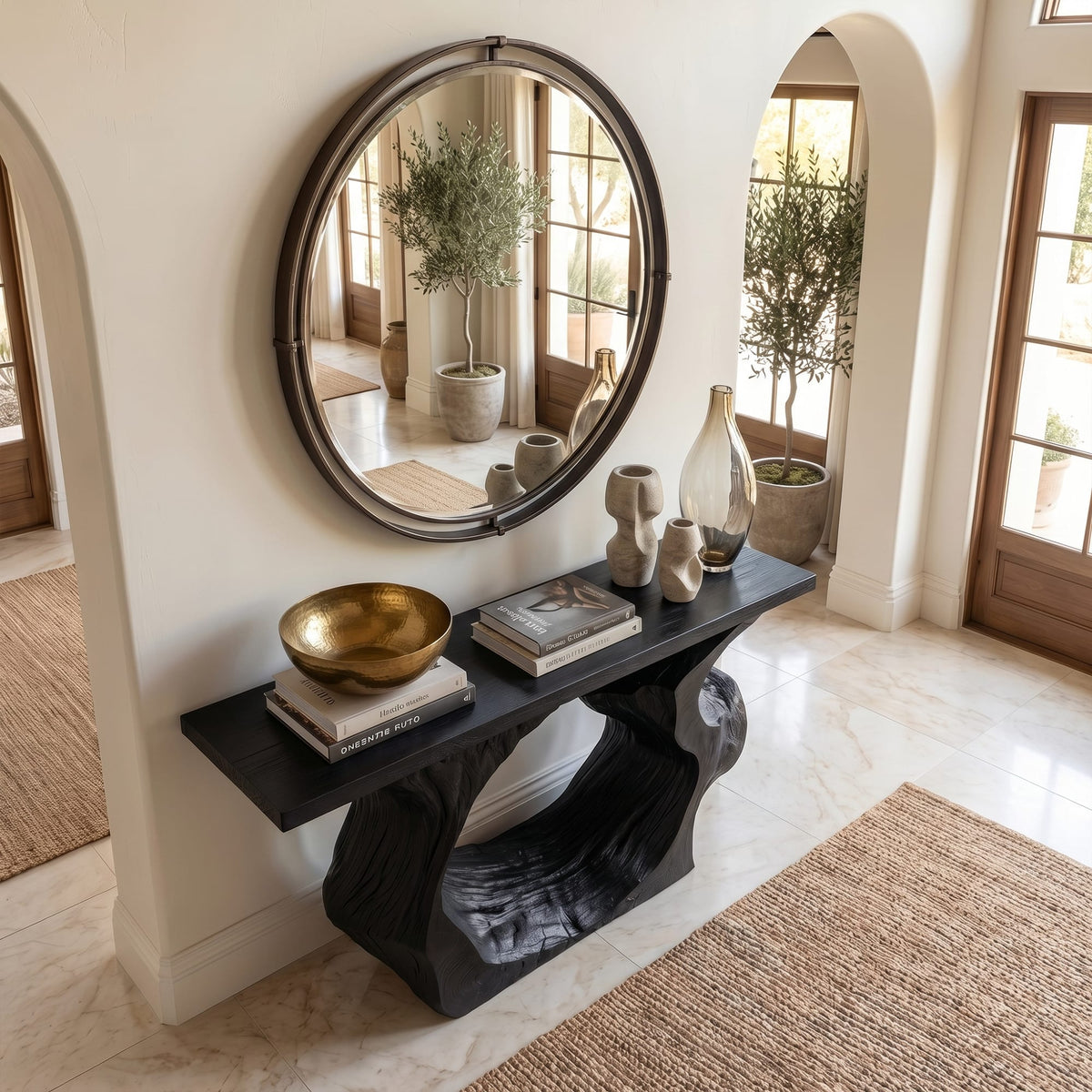 Sculptural Credenza Console Table