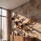 Freeform Wood Branch Wall Art Sculptural Interior Decor, solid wood, built to order, view 2