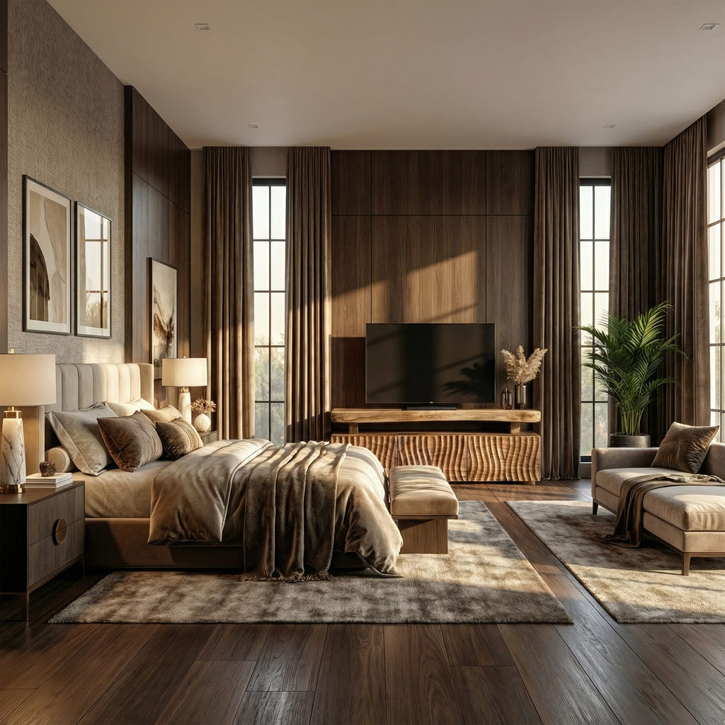 Modern Wave Pattern TV Cabinet