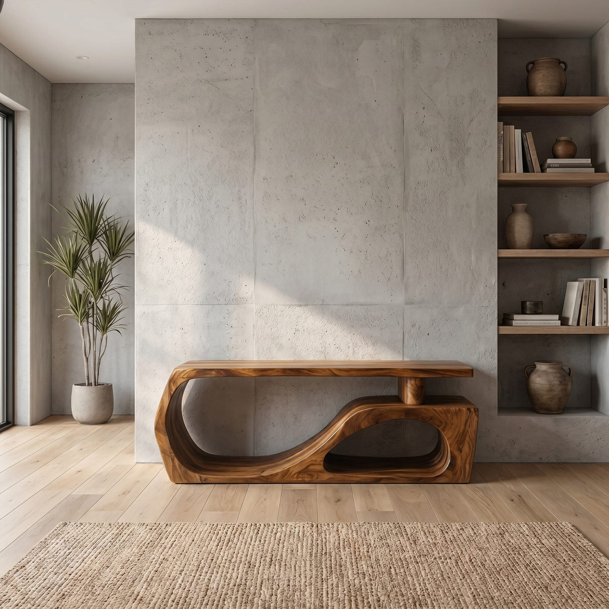 Curved Shoe Bench