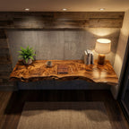 Live Edge Contemporary Floating Shelf