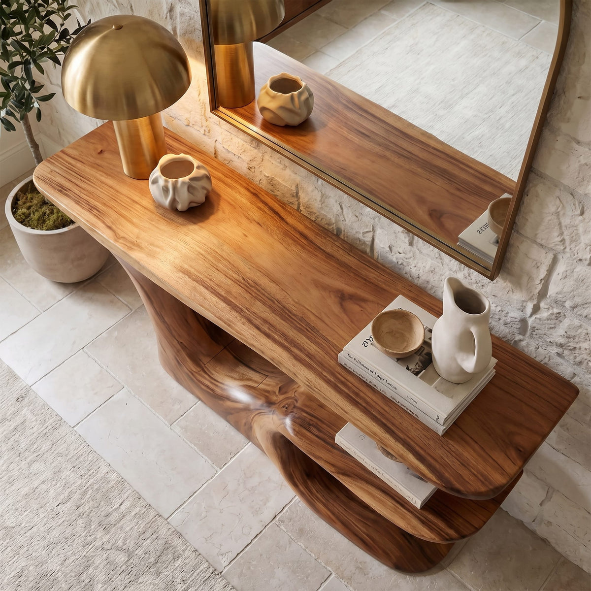 Live Edge Base Console Table