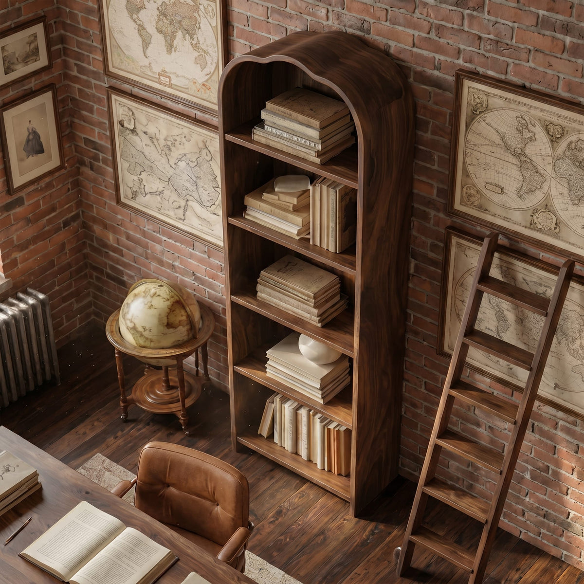 Arched Tall Bookshelf