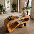 Minimal Sculptural Foyer Console Table