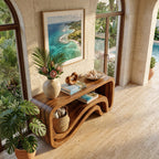 Sculptural Wave Console Table