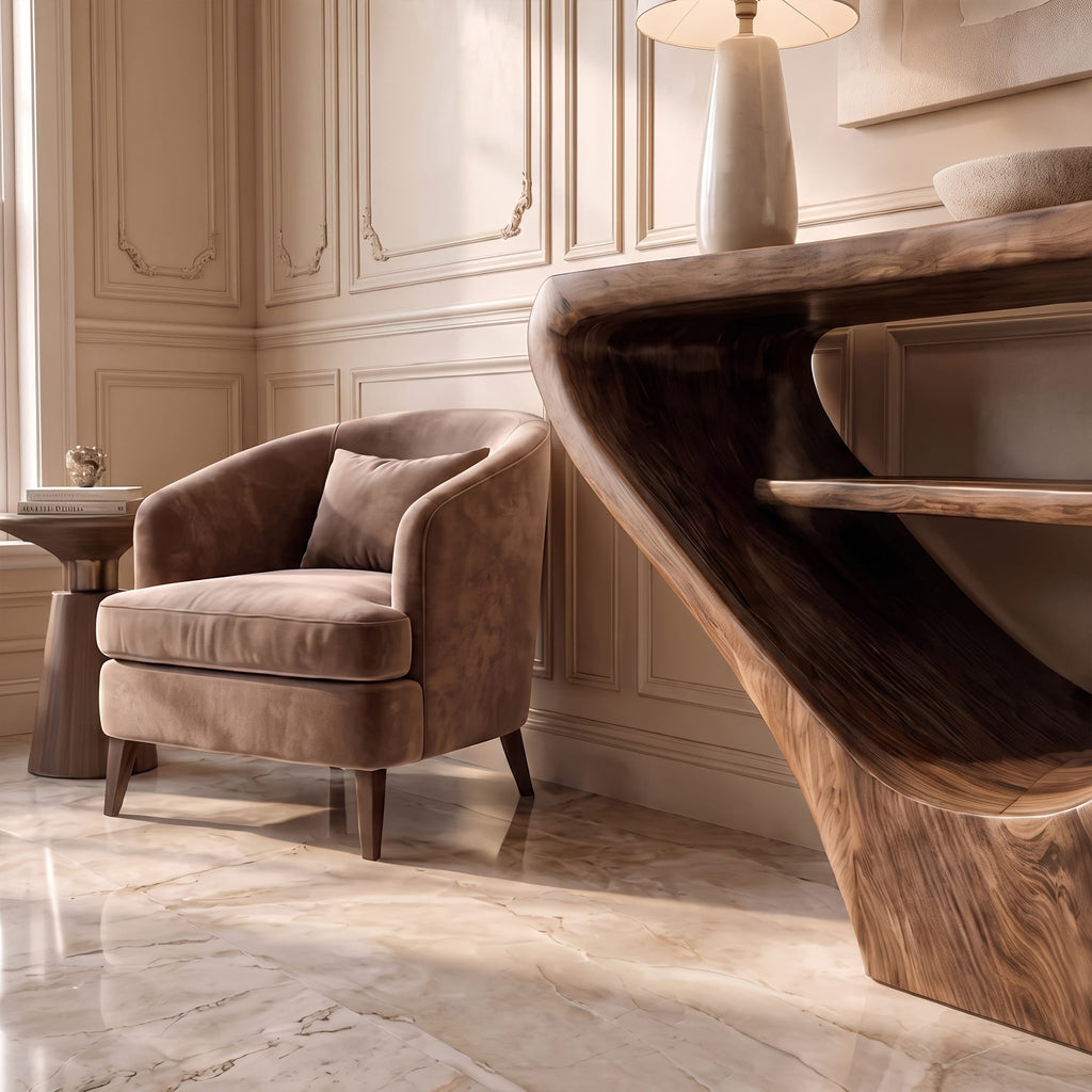 Modern Solid Narrow Console Table