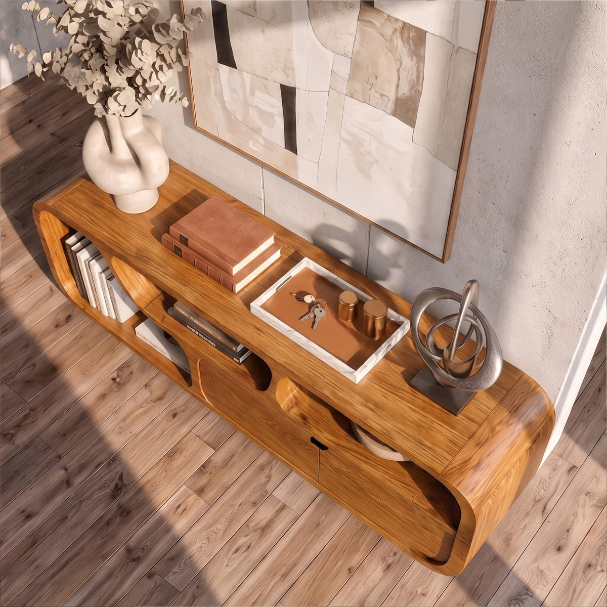Contemporary Sideboard with Floating Drawer Design, solid wood, built to order