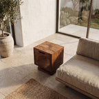 Solid Open Storage Nightstand