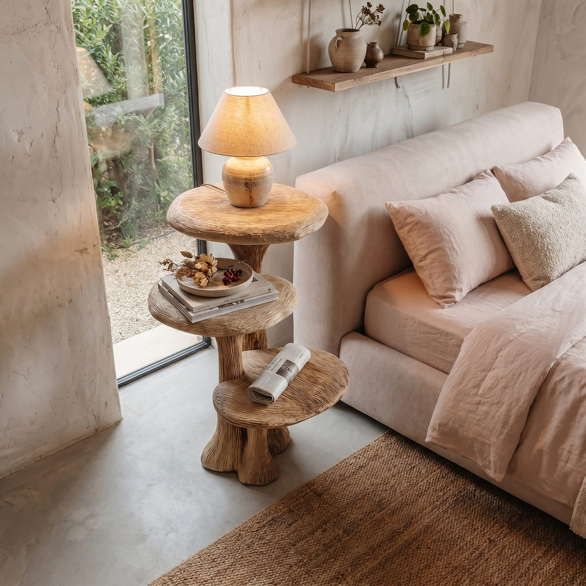 Sculptural Multi-tier Nightstand