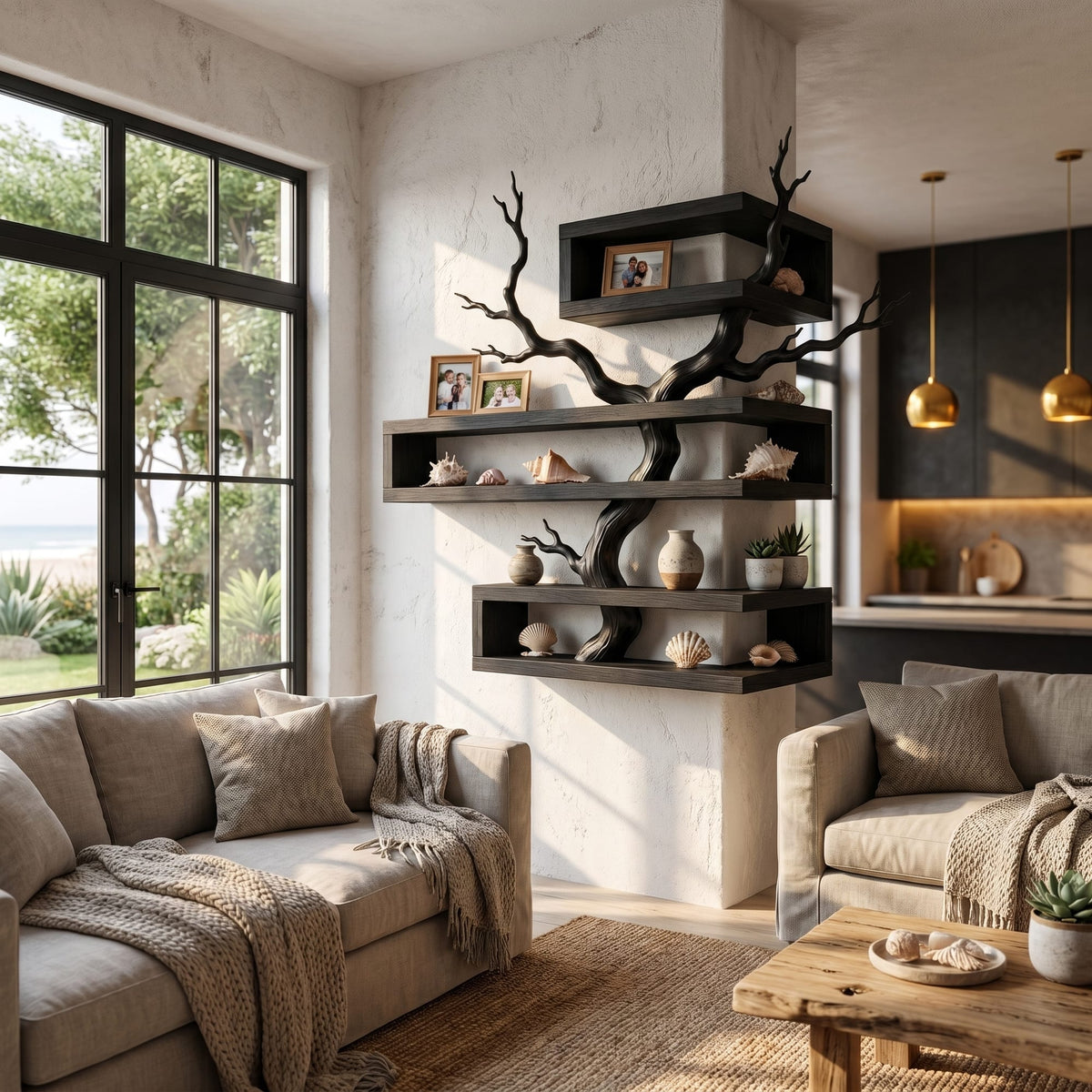 Artistic Branch Floating Shelf