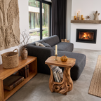 Modern Beside Table Inspired with Sculptural Tree Base, solid wood, built to order, view 3