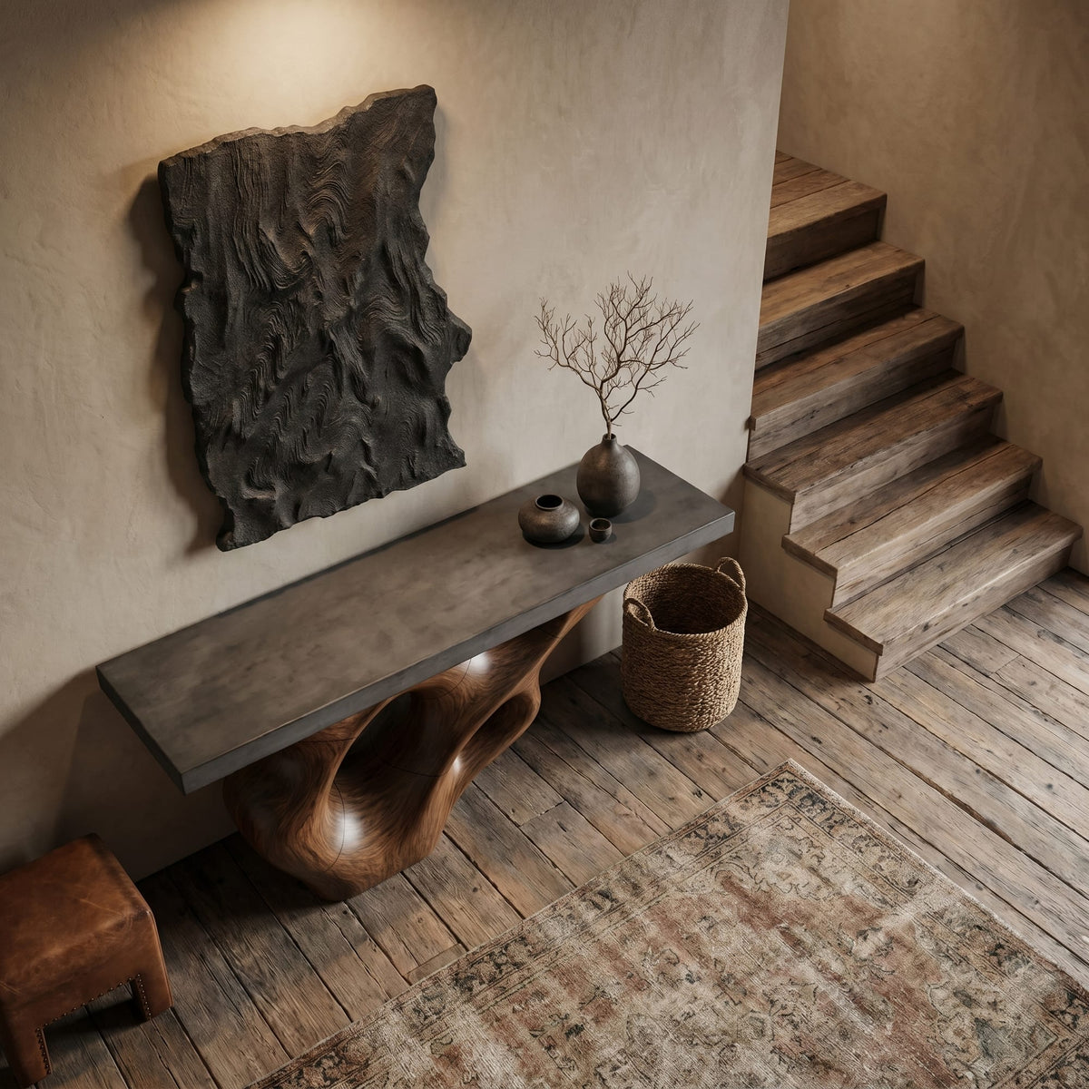 Live Edge Structure Console Table