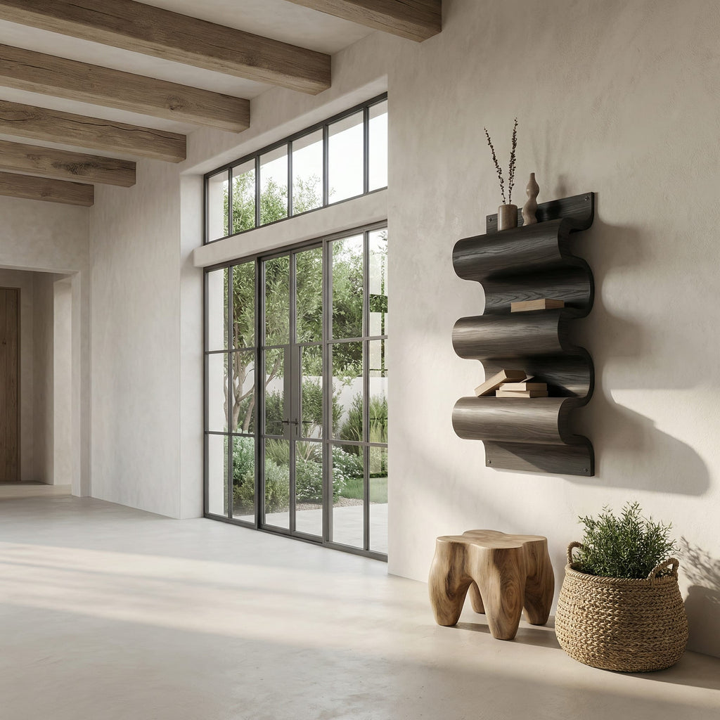 Sculptural Wave Bookshelf