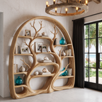 Organic Tree Bookshelf with Arched Branch Design, solid wood, built to order, view 3