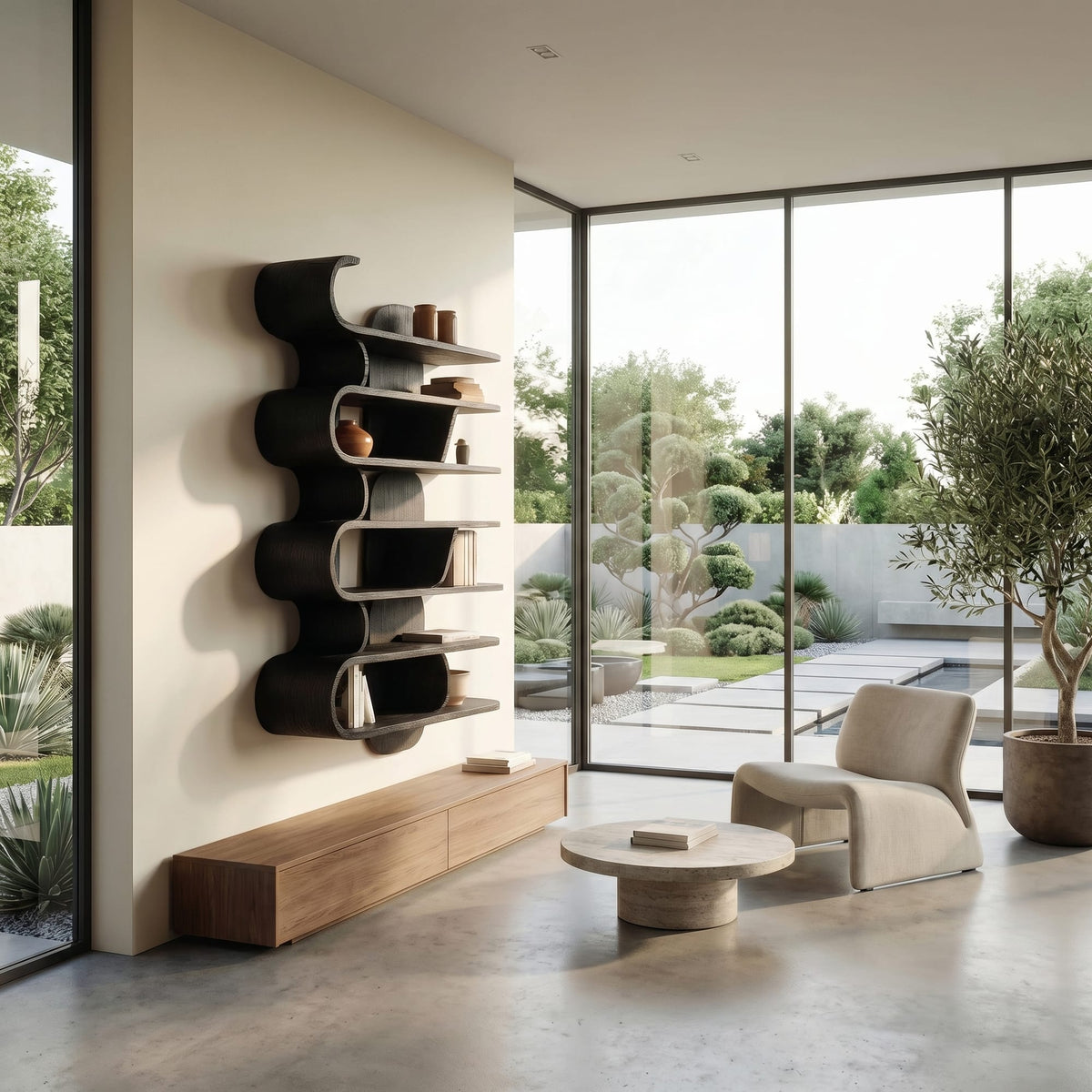 Wave Floating Wall Shelf