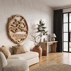 Organic Personalized Family Tree Wall Decor, solid wood, built to order, view 2