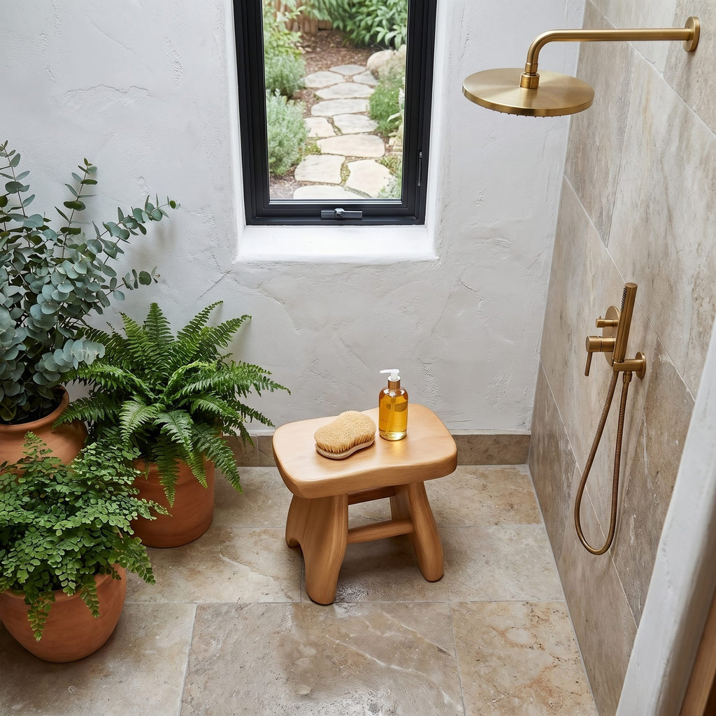 Solid Storage Shower Bench