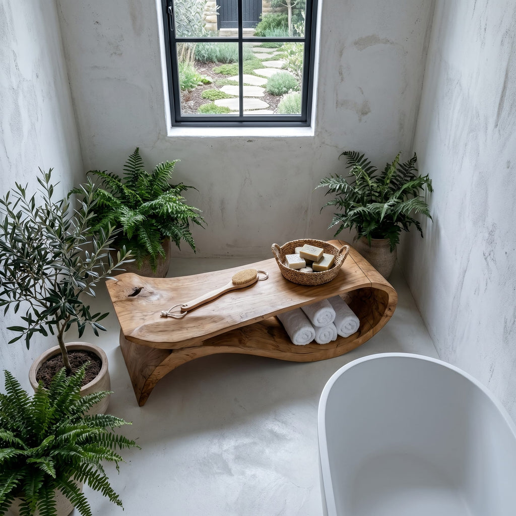 Minimal Modern Shower Bench