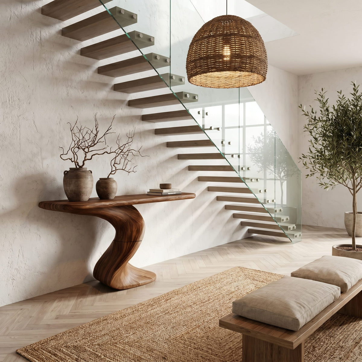 Twisted Solid Console Table