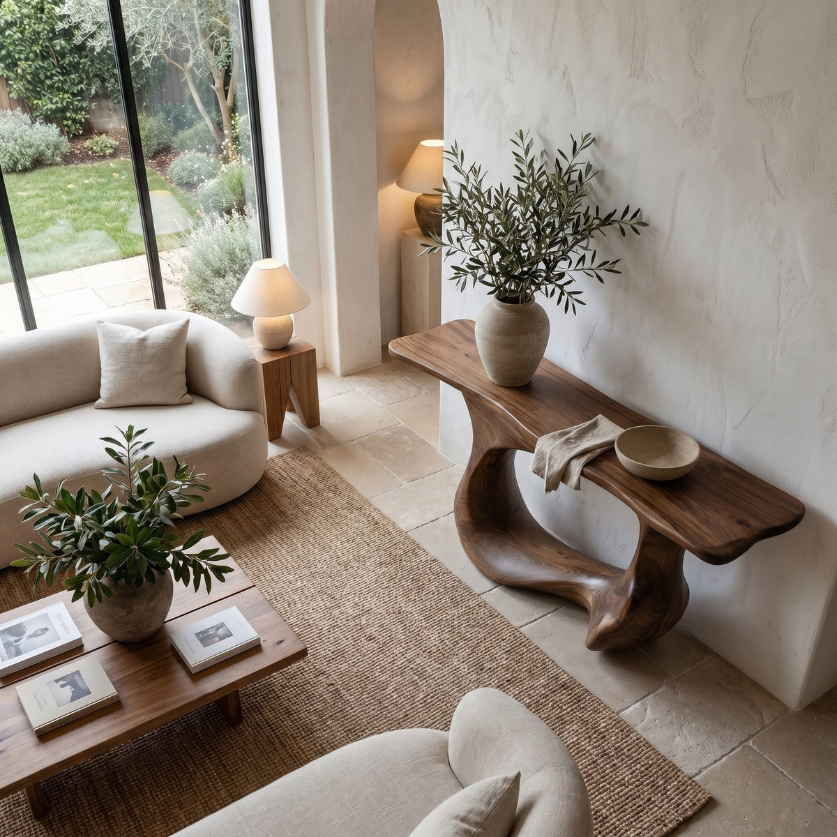 Open Loop Contemporary Console Table