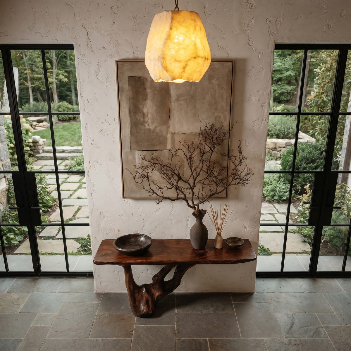 Slab Top Console Table