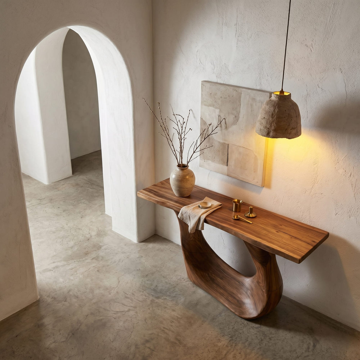 Curved Structure Modern Console Table