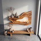 Organic Floating Decorative Wall Shelf