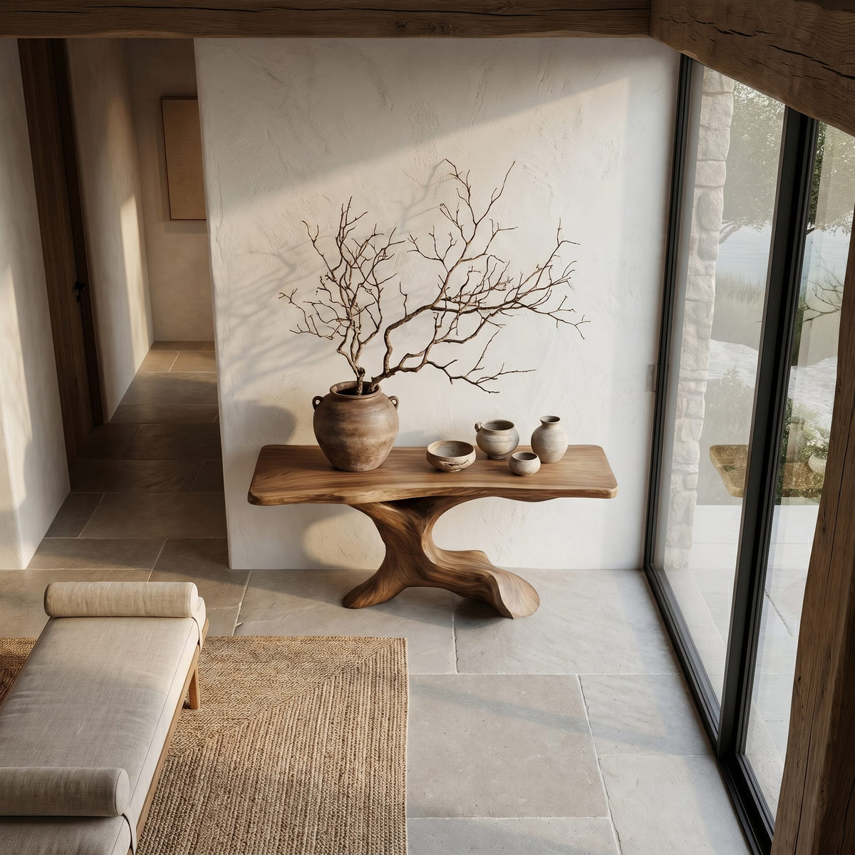 Root Solid Live Edge Console Table