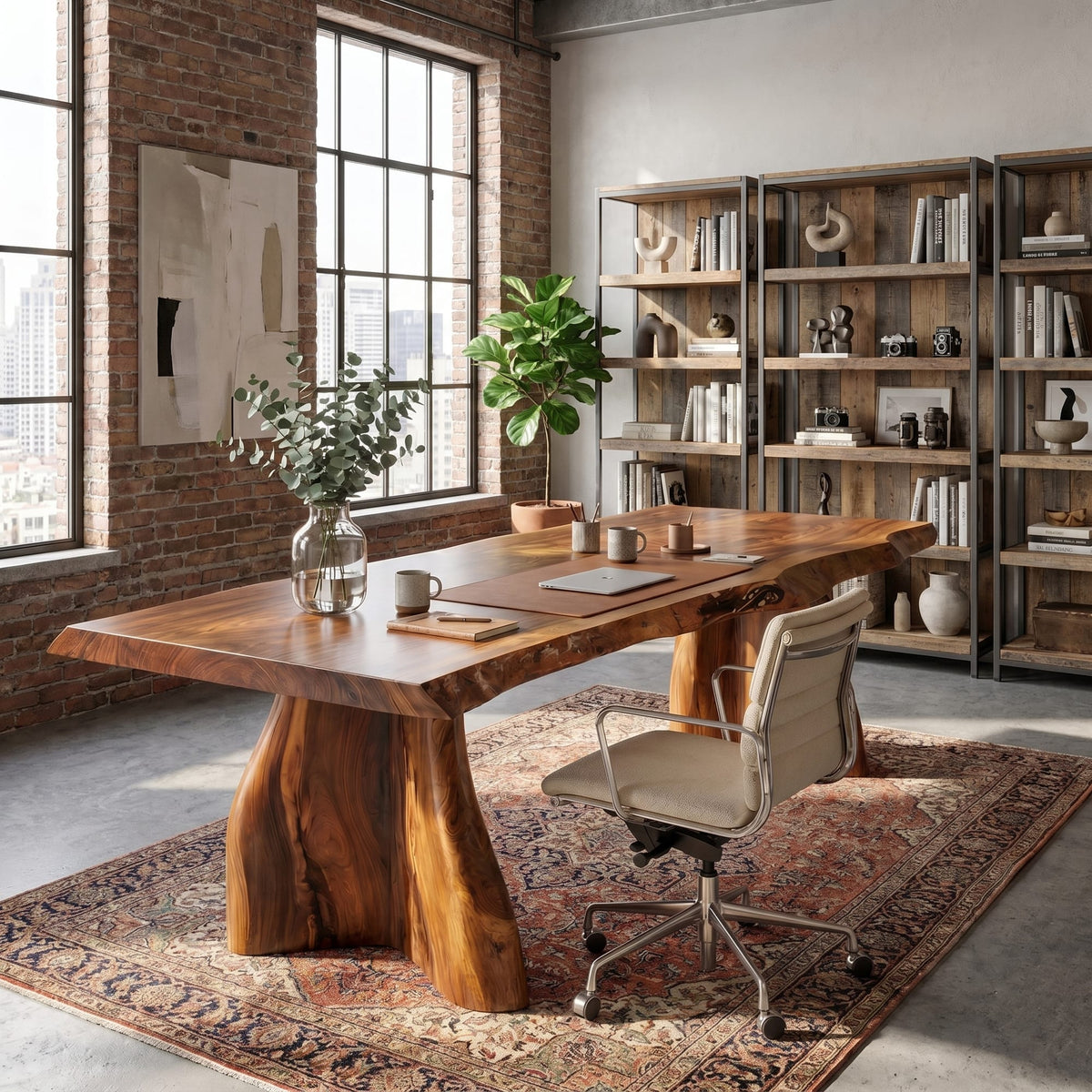 Live Edge Sculptural Desk