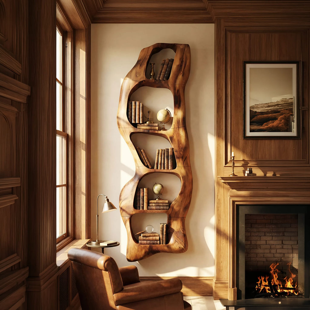 Contemporary Wall Shelf, solid wood, built to order
