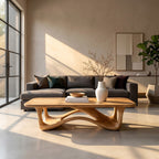 Contemporary Sculptural Coffee Table, solid wood, built to order, view 2