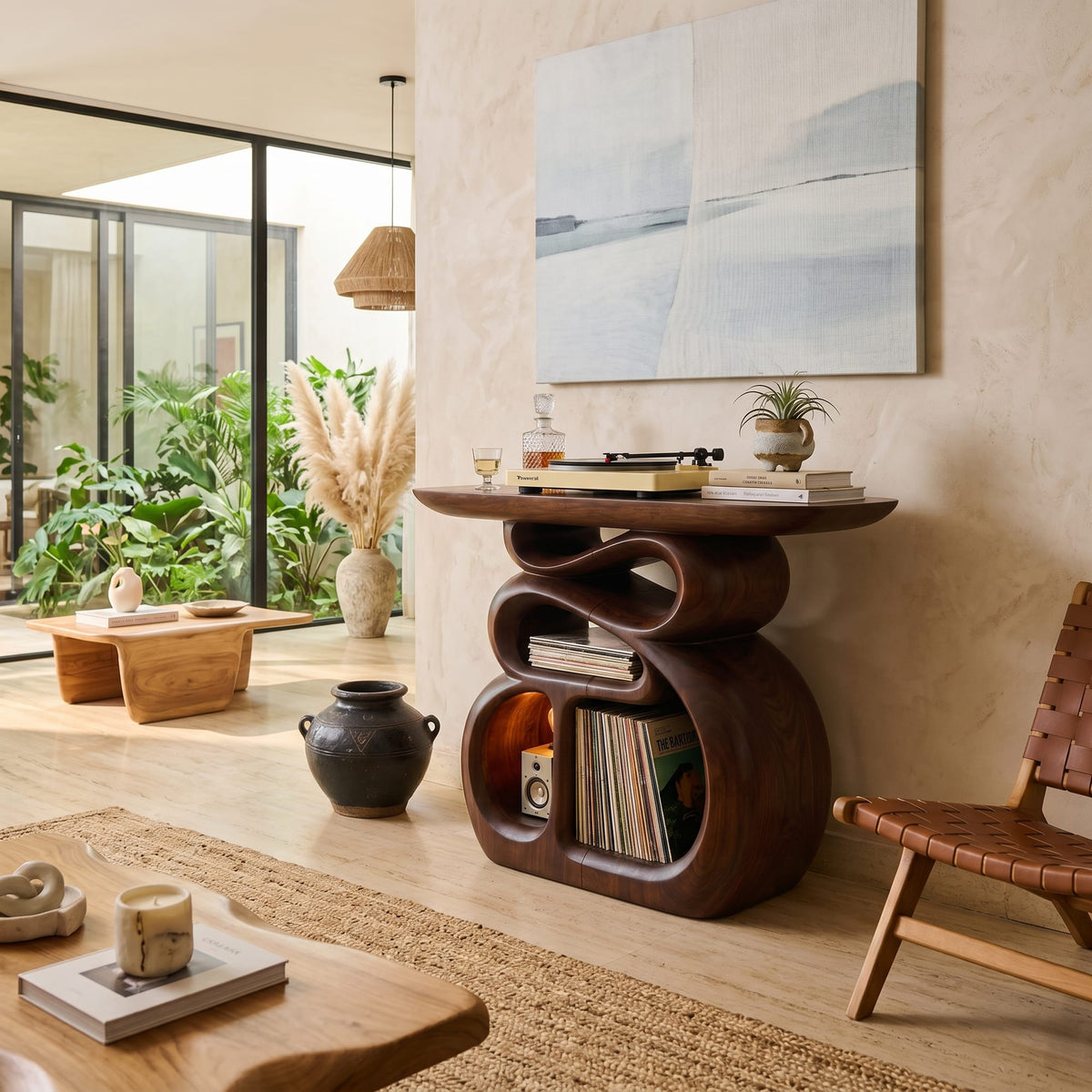 Contemporary Audio Stand, solid wood, image 2 of 8