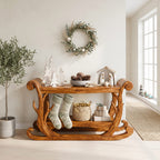 Sleigh Inspired Console Table