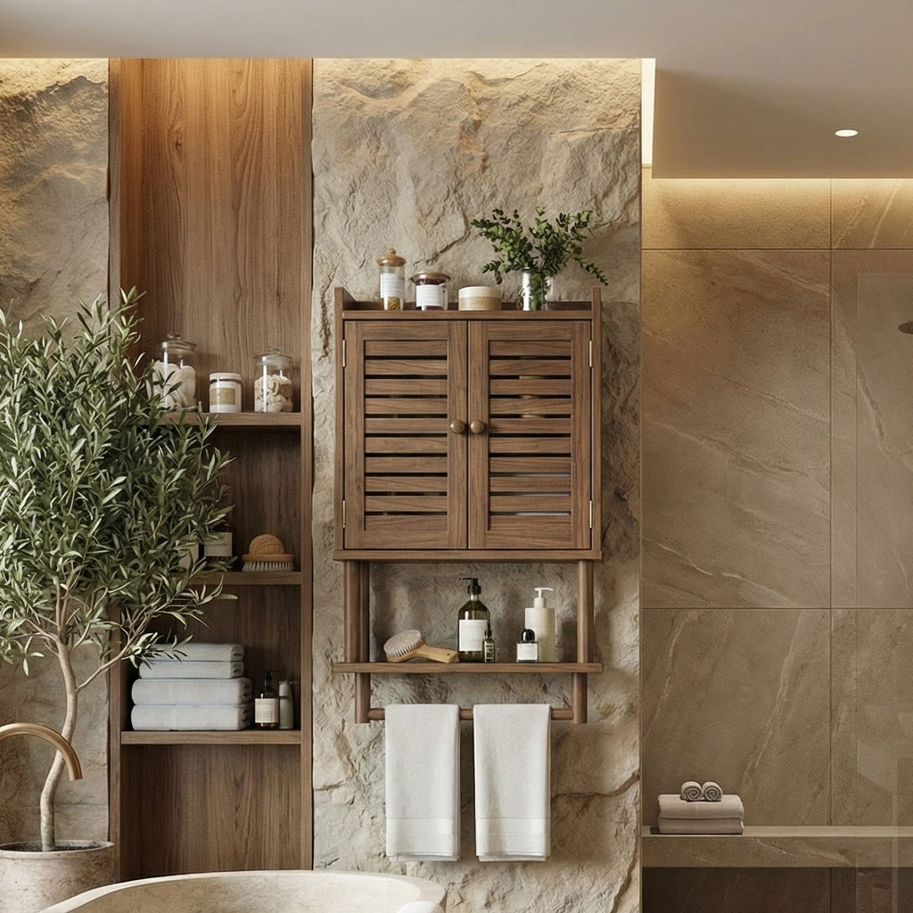 Solid Storage Bath Shelf