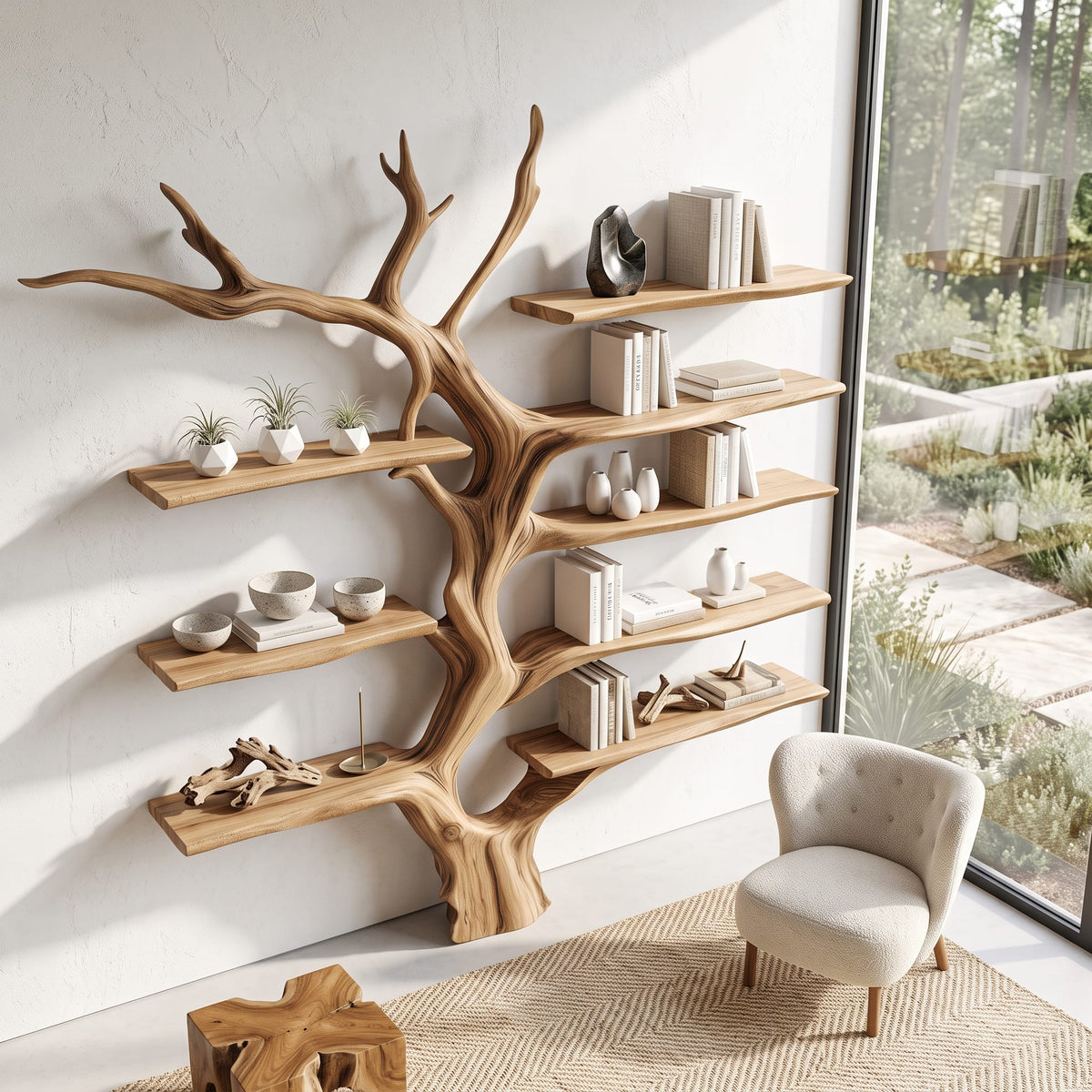 Sculptural Artistic Tree Bookshelf