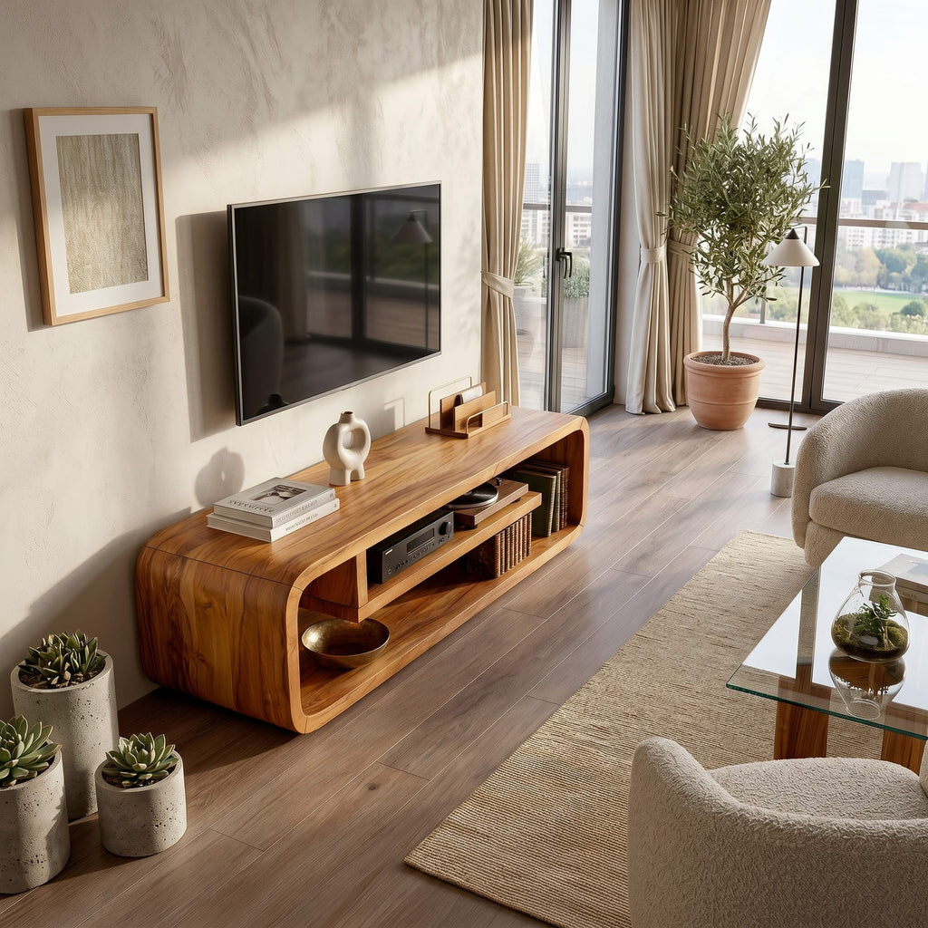 Curved Buffet TV Cabinet