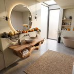 Live Edge Solid Bath Shelf