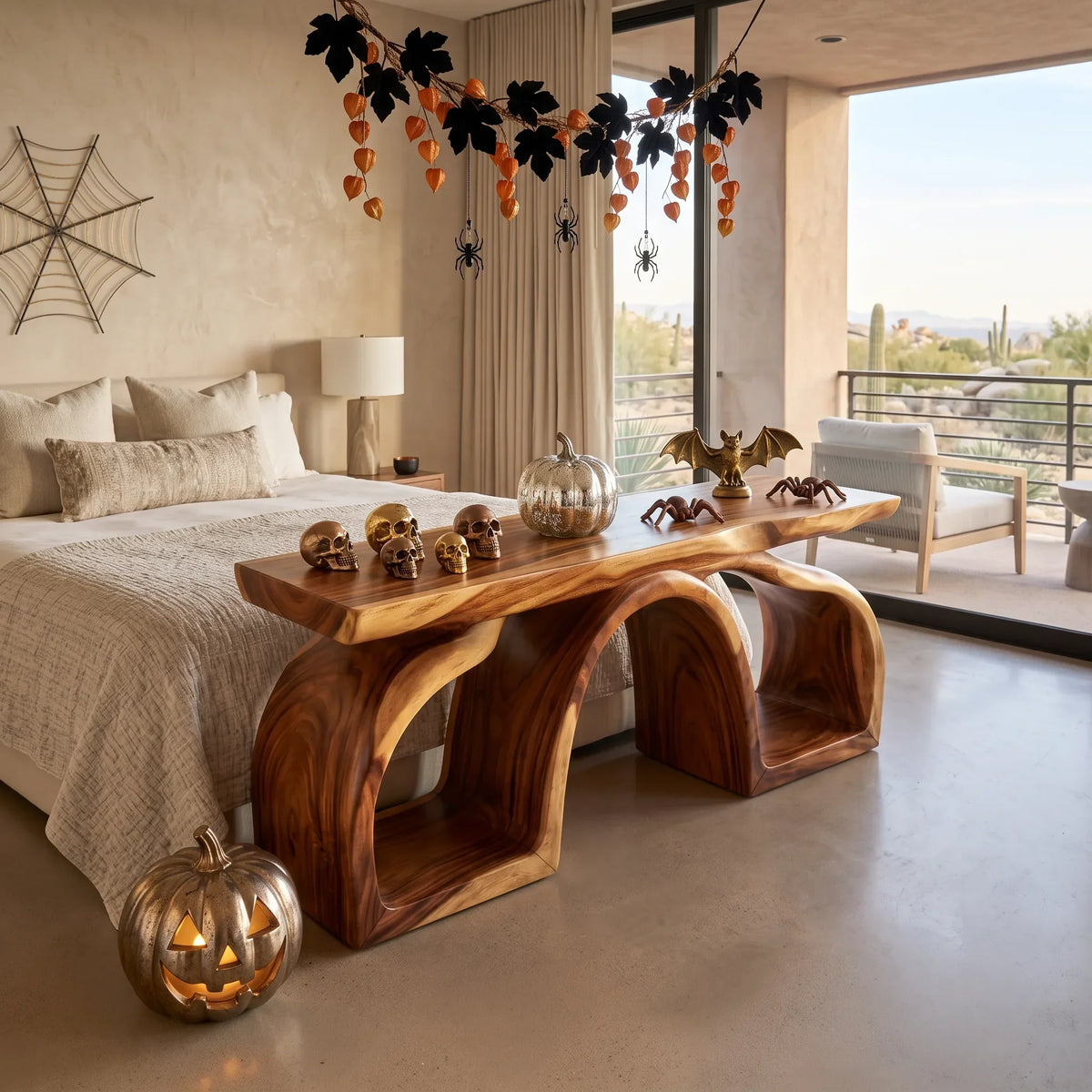 Pumpkin Live Edge Console Table