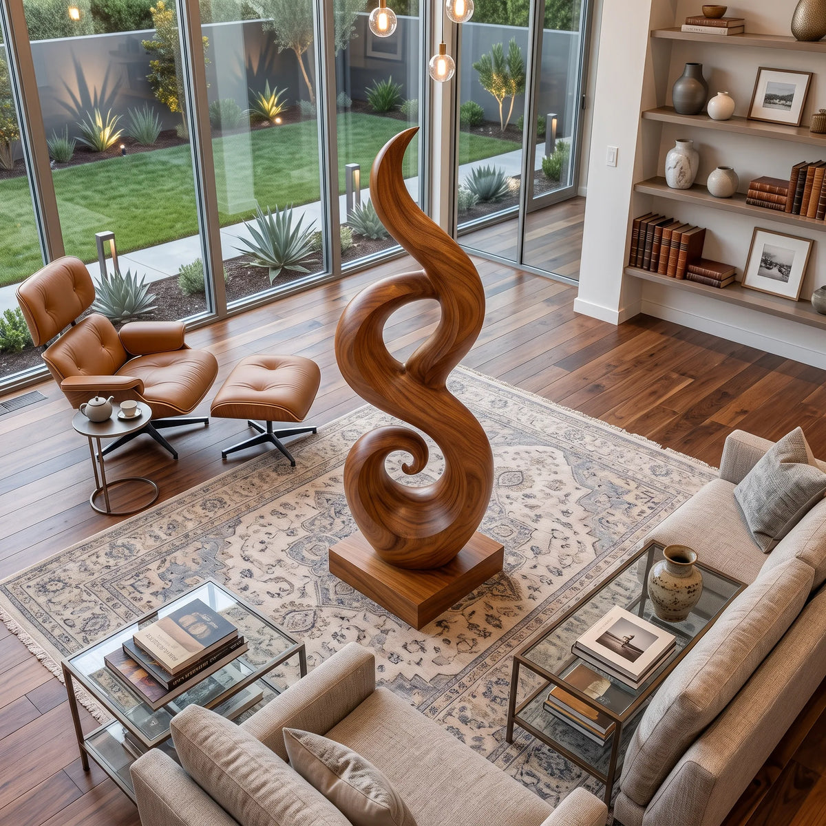 Abstract Wooden Sculpture, solid wood, built to order, view 2
