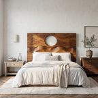 Organic Moon Cutout Headboard Wooden Bed Headboard, solid wood, built to order, view 3